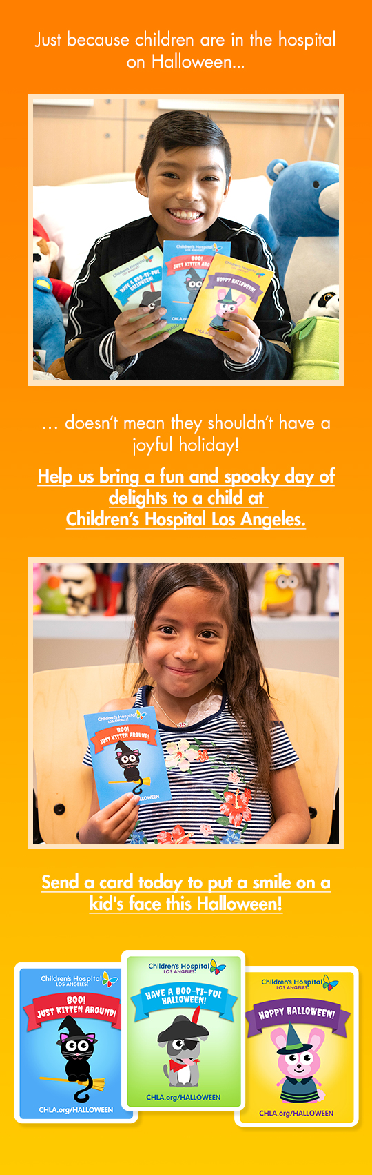 Send a card today to put a smile on a kid's face this Halloween!