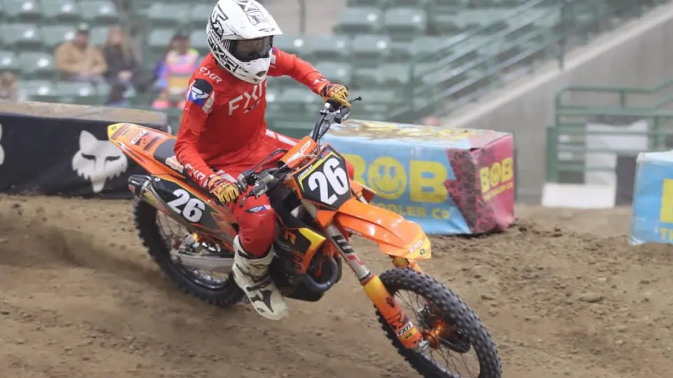 Tristen on dirt bike