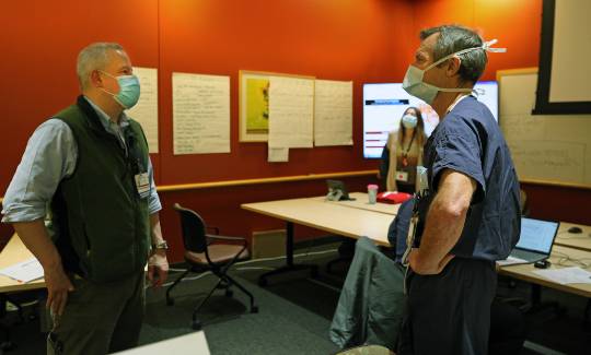 Dr. James Stein in CHLA COVID-19 Command Center