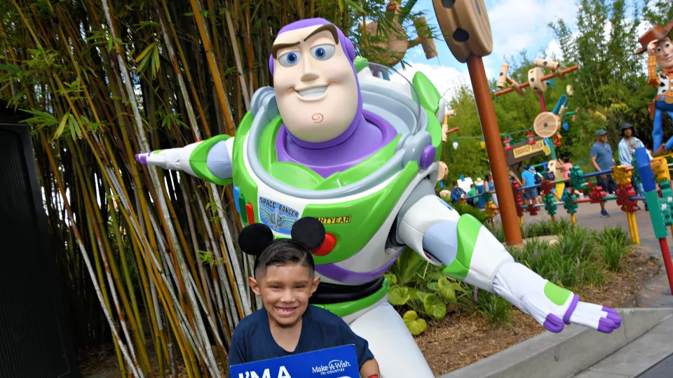 Nano with Buzz Lightyear at Disney World